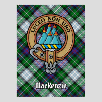 Clan MacKenzie Crest over Dress Tartan Poster