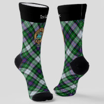 Clan MacKenzie Crest over Dress Tartan Socks