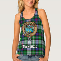 Clan MacKenzie Crest over Dress Tartan Tank Top
