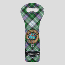 Clan MacKenzie Crest over Dress Tartan Wine Bag