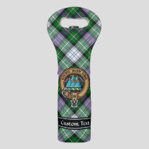 Clan MacKenzie Crest over Dress Tartan Wine Bag