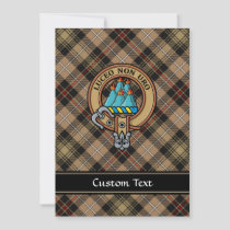 Clan MacKenzie Crest over Hunting Tartan Invitation