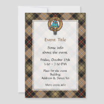 Clan MacKenzie Crest over Hunting Tartan Invitation