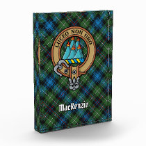 Clan MacKenzie Crest over Tartan Acrylic Award