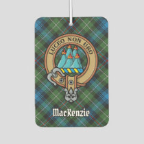Clan MacKenzie Crest over Tartan Air Freshener