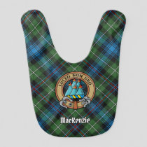 Clan MacKenzie Crest over Tartan Baby Bib