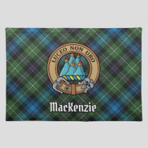 Clan MacKenzie Crest over Tartan Cloth Placemat