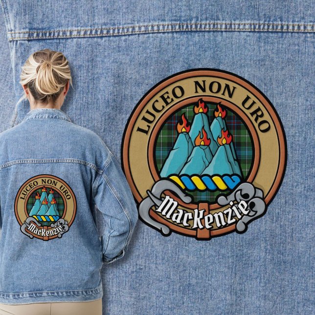 Clan MacKenzie Crest over Tartan Denim Jacket (Creator Uploaded)