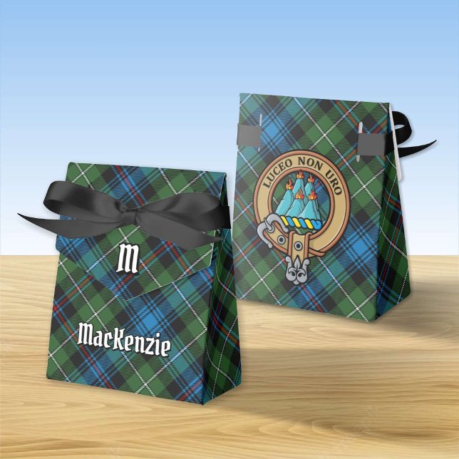 Clan MacKenzie Crest over Tartan Favor Box (Creator Uploaded)