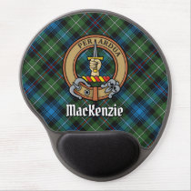 Clan MacKenzie Crest over Tartan Gel Mouse Pad