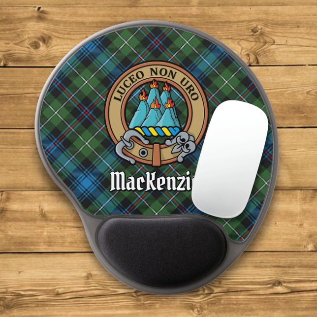 Clan MacKenzie Crest over Tartan Gel Mouse Pad (Creator Uploaded)
