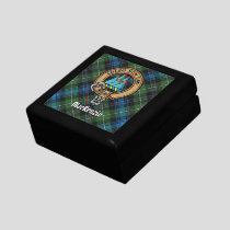 Clan MacKenzie Crest over Tartan Gift Box