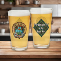 Clan MacKenzie Crest over Tartan Glass