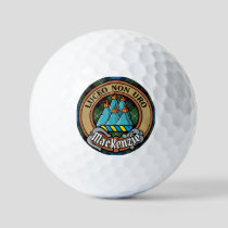 Clan MacKenzie Crest over Tartan Golf Balls
