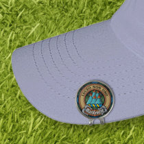 Clan MacKenzie Crest over Tartan Golf Hat Clip