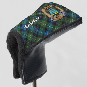 Clan MacKenzie Crest over Tartan Golf Head Cover