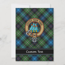 Clan MacKenzie Crest over Tartan Invitation