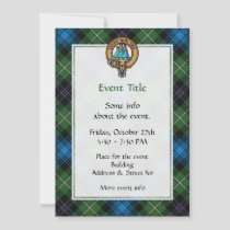 Clan MacKenzie Crest over Tartan Invitation