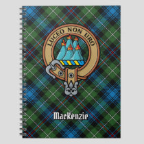 Clan MacKenzie Crest over Tartan Notebook