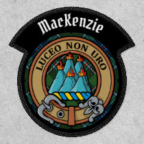 Clan MacKenzie Crest over Tartan Patch