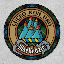 Clan MacKenzie Crest over Tartan Patch