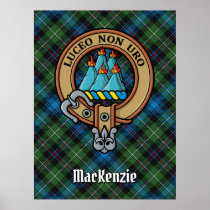 Clan MacKenzie Crest over Tartan Poster
