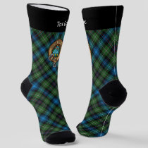 Clan MacKenzie Crest over Tartan Socks
