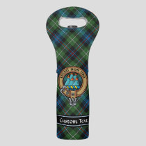 Clan MacKenzie Crest over Tartan Wine Bag