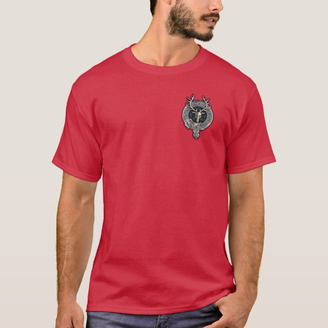 Clan MacKenzie Crest & Tartan T-Shirt (Front)
