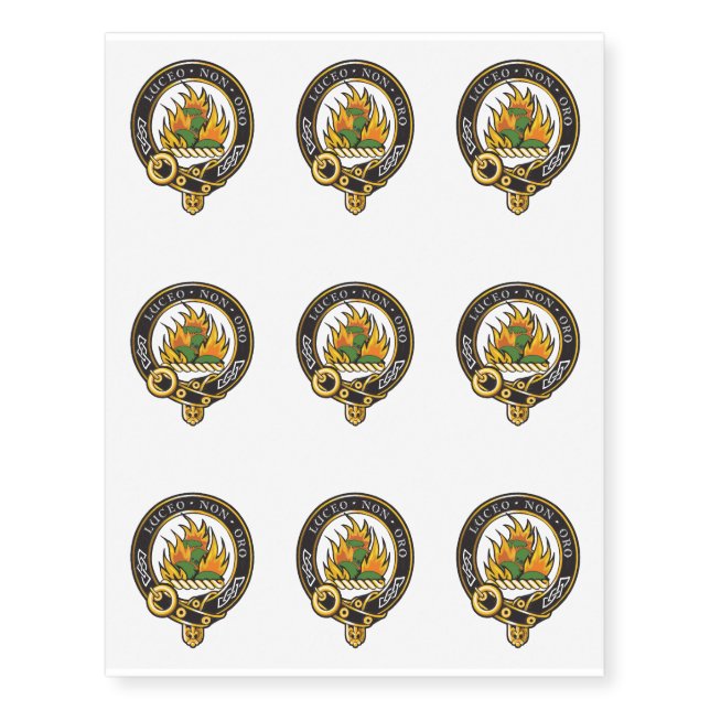 Clan MacKenzie Crest Temporary Tattoos (Front)