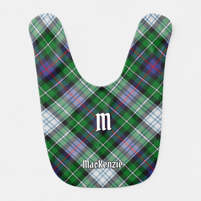 Clan MacKenzie Dress Tartan Baby Bib (Front)