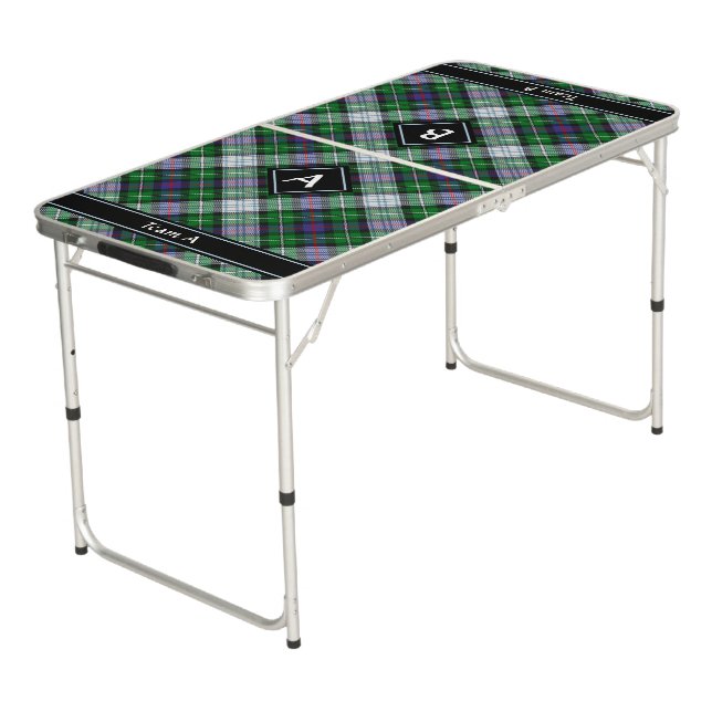 Clan MacKenzie Dress Tartan Beer Pong Table (Angled)