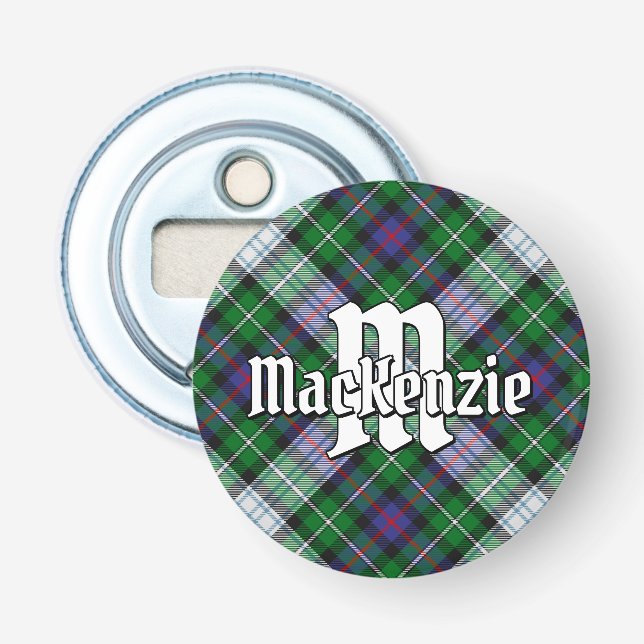 Clan MacKenzie Dress Tartan Bottle Opener (Front)