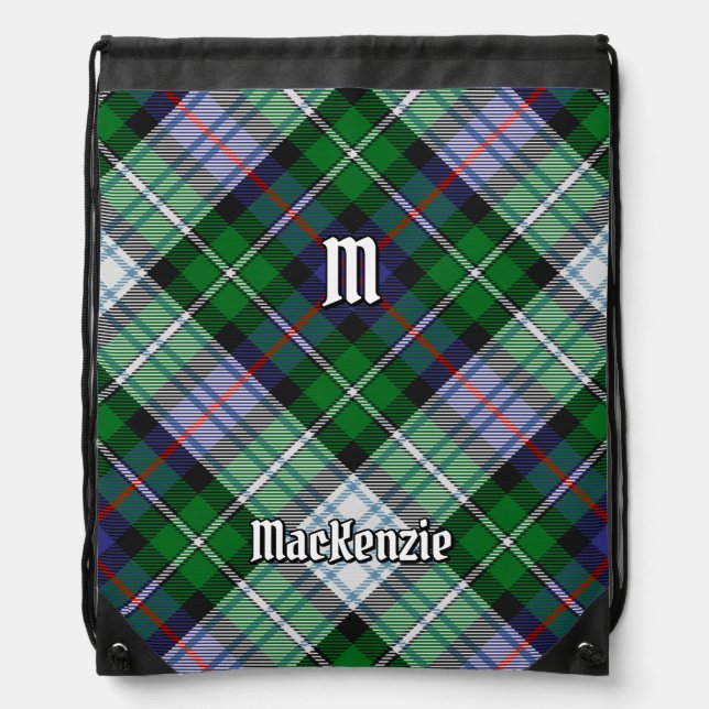 Clan MacKenzie Dress Tartan Drawstring Bag (Front)