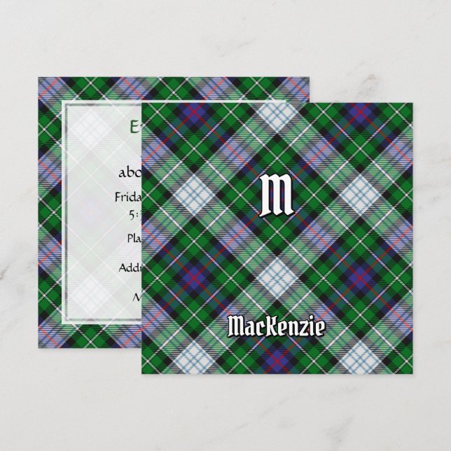 Clan MacKenzie Dress Tartan Invitation (Front/Back)