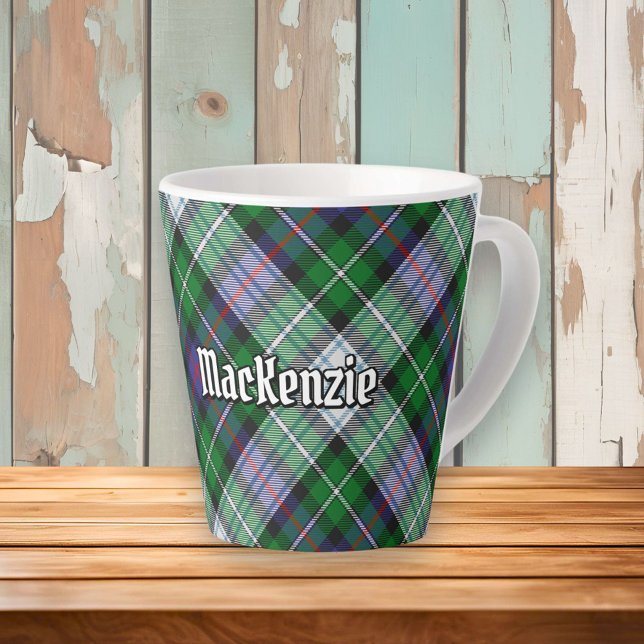 Clan MacKenzie Dress Tartan Latte Mug (Creator Uploaded)