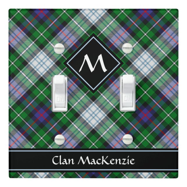 Clan MacKenzie Dress Tartan Light Switch Cover (In Situ)