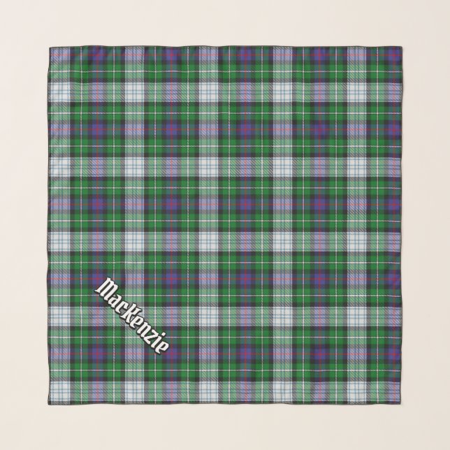 Clan MacKenzie Dress Tartan Scarf (Front (Horizontal))