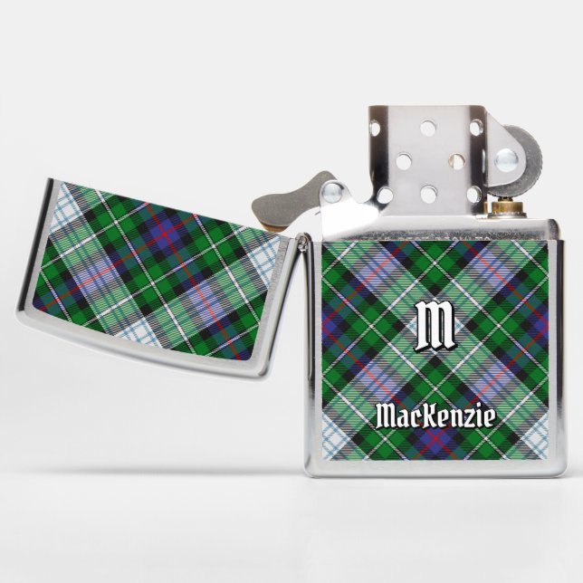 Clan MacKenzie Dress Tartan Zippo Lighter (Opened)