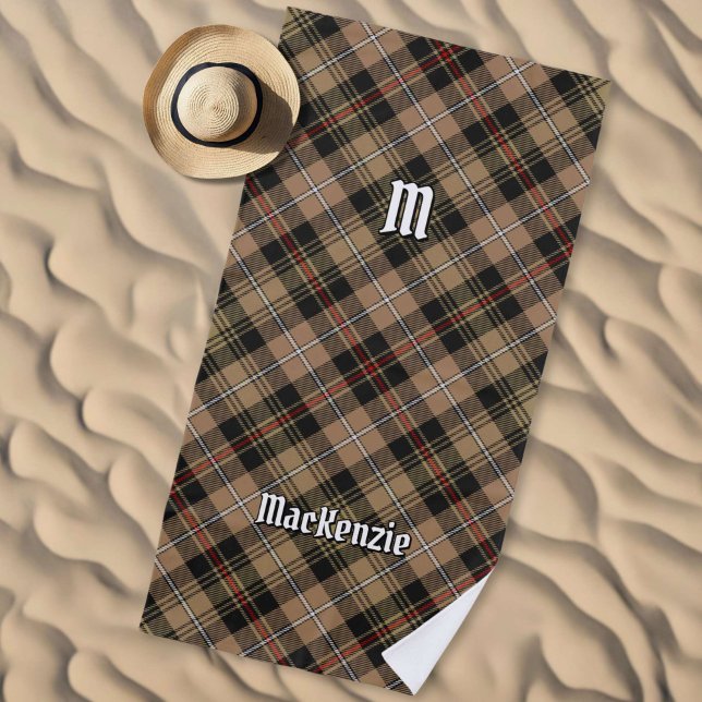 Clan MacKenzie Hunting Brown Tartan Beach Towel (Creator Uploaded)