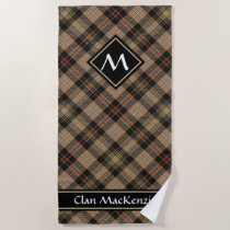 Clan MacKenzie Hunting Brown Tartan Beach Towel