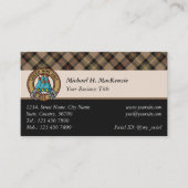 Clan MacKenzie Hunting Brown Tartan Business Card (Front)