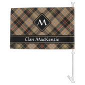 Clan MacKenzie Hunting Brown Tartan Car Flag (Back)