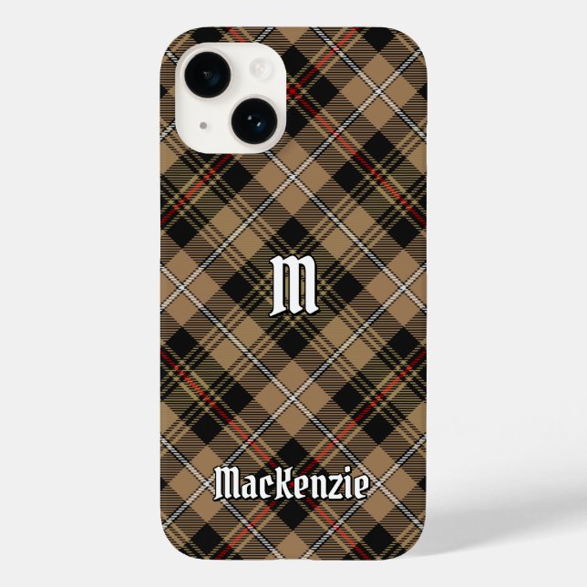 Clan MacKenzie Hunting Brown Tartan Case-Mate iPhone Case (Back)