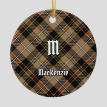 Clan MacKenzie Hunting Brown Tartan Ceramic Ornament
