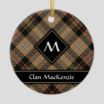 Clan MacKenzie Hunting Brown Tartan Ceramic Ornament
