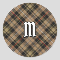 Clan MacKenzie Hunting Brown Tartan Classic Round Sticker