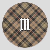 Clan MacKenzie Hunting Brown Tartan Classic Round Sticker