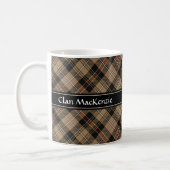 Clan MacKenzie Hunting Brown Tartan Coffee Mug (Left)