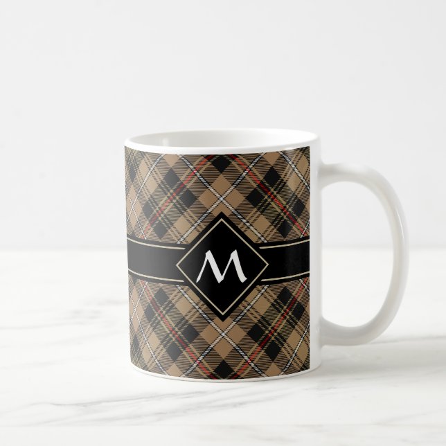 Clan MacKenzie Hunting Brown Tartan Coffee Mug (Right)